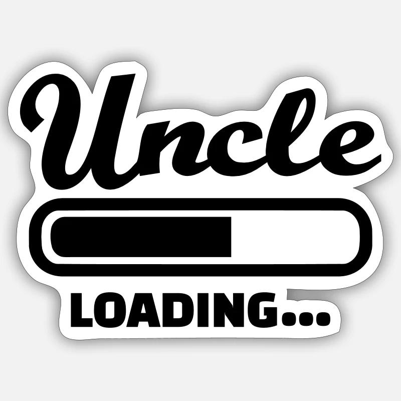 Uncle - Sticker taille S (10 x 10 cm) - blanc mat