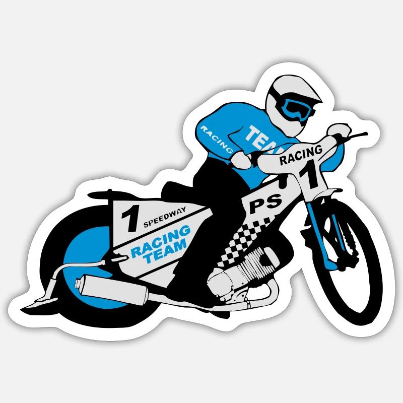 speedway - Sticker størrelse S (10 x 10 cm) - mat hvid