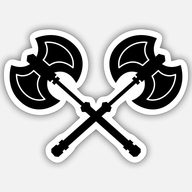 axe - Sticker size S (10 x 10 cm) - white matte