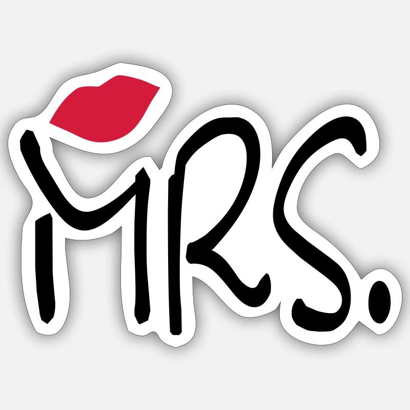mrs_b - Sticker size S (10 x 10 cm) - white matte