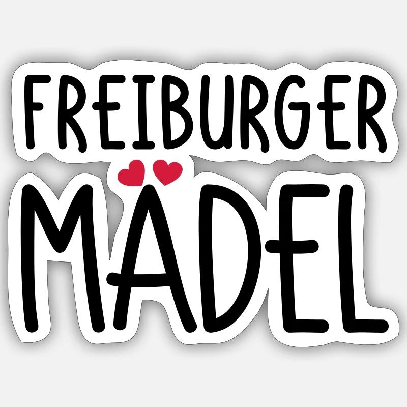 Freiburger Mädel Sticker Größe S (10 x 10 cm)