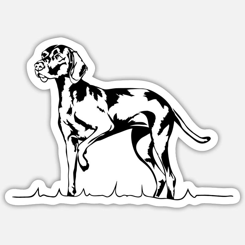 WEIMARANER vorstehen Jagdhund Jäger Hund Wilsigns Sticker Größe S (10 x 10 cm)