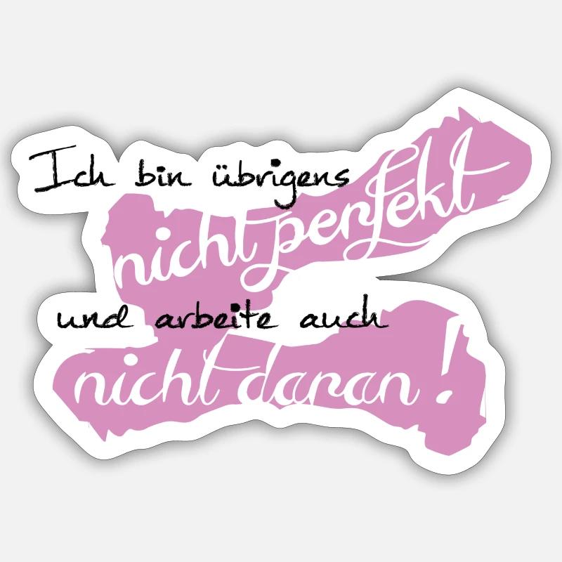 Je ne suis pas parfaite - Sticker taille S (10 x 10 cm) - blanc mat