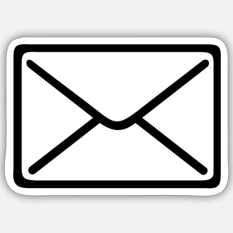 Mail envelope - Sticker size S (10 x 10 cm) - white matte