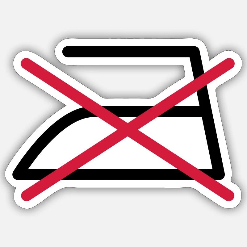 NE PAS REPASSER! - Sticker taille S (10 x 10 cm) - blanc mat