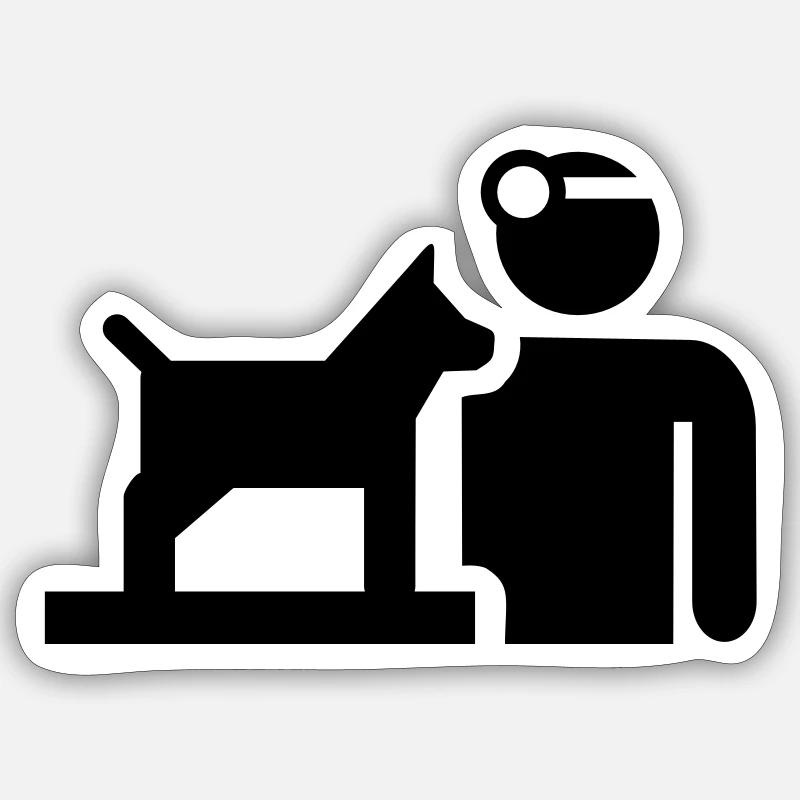 Tierarzt - Sticker Größe S (10 x 10 cm) - Mattweiß