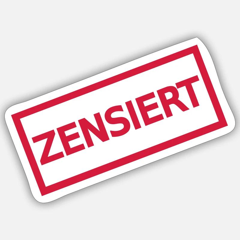 Censuré - Sticker taille S (10 x 10 cm) - blanc mat
