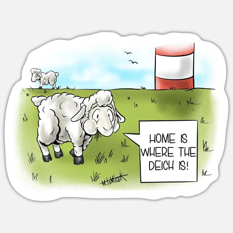 Deichschaf Sticker Größe S (10 x 10 cm)
