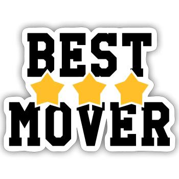 Mover Frachtführer Déménageur Déménagement - Sticker size S (10 x 10 cm) - white matte - Front
