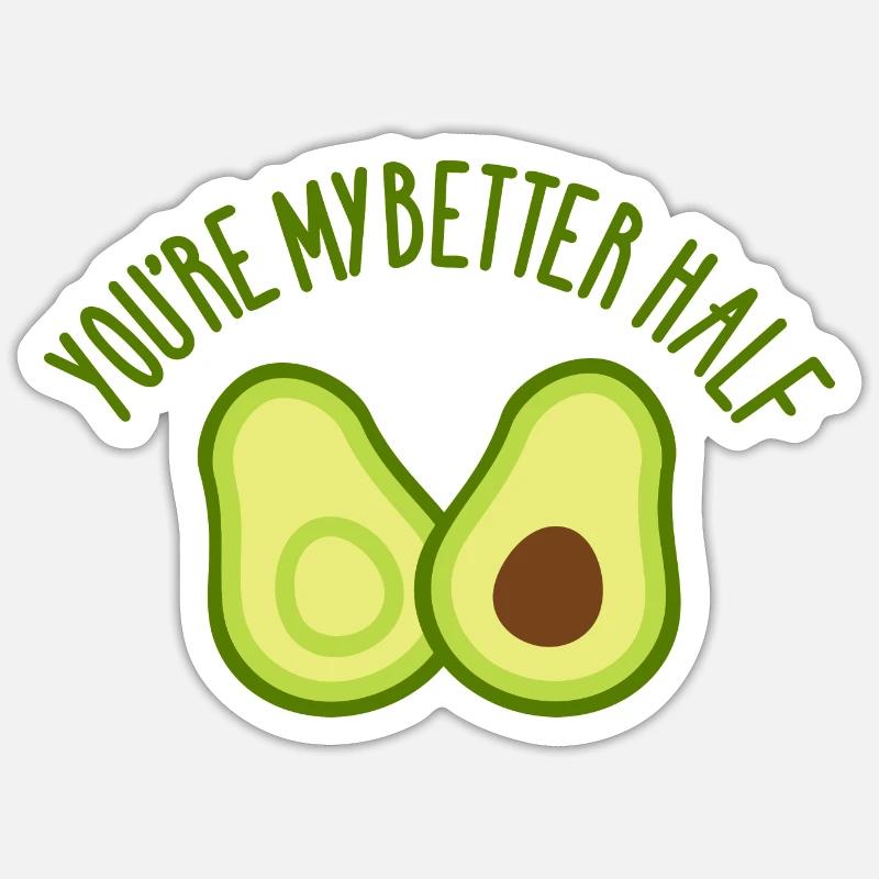 avocado - Sticker size S (10 x 10 cm) - white matte