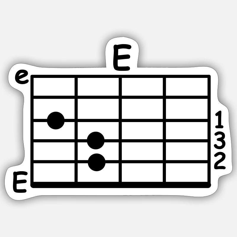 chord - Sticker size S (10 x 10 cm) - white matte