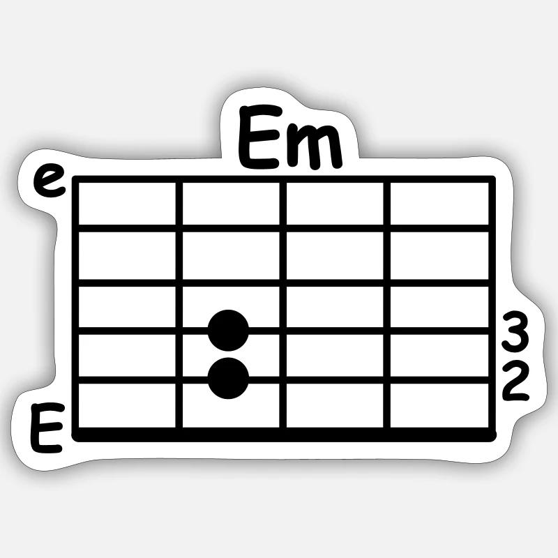 chord - Sticker size S (10 x 10 cm) - white matte