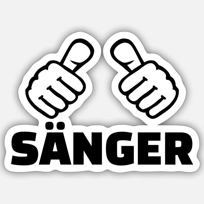 Sänger Sticker Größe S (10 x 10 cm)