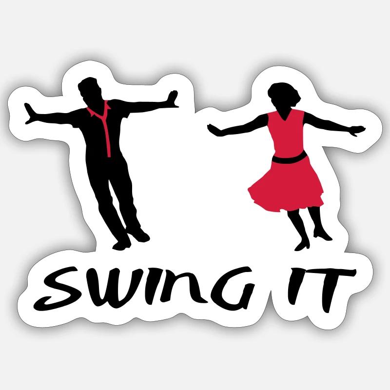 Swing it, swing dance Sticker taille S (10 x 10 cm)