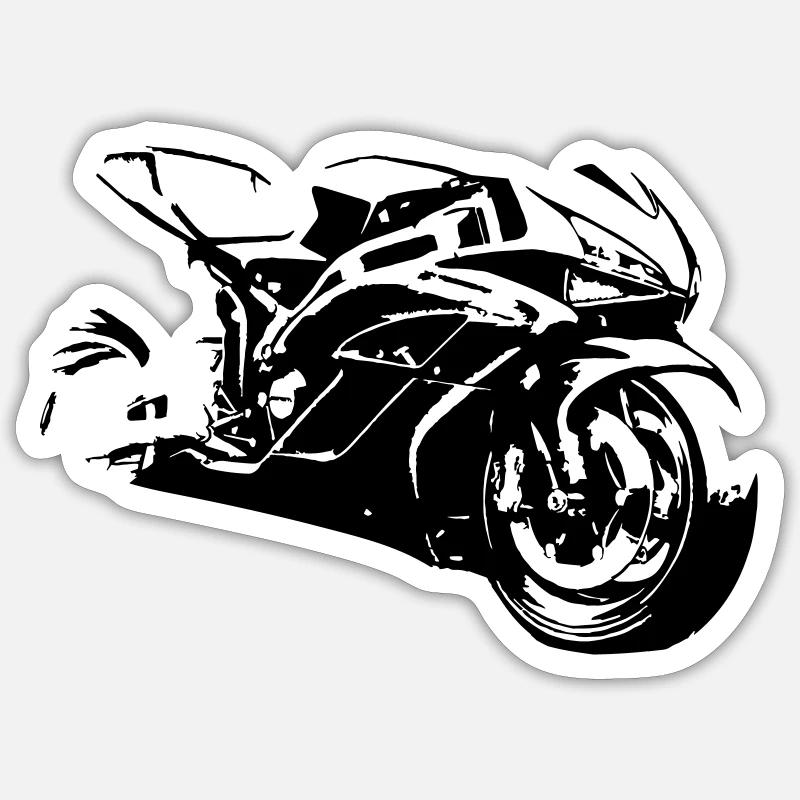 Motorcycle racing Sticker size S (10 x 10 cm)