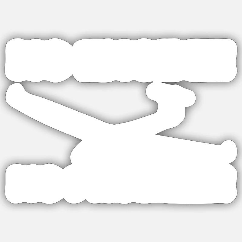 Engine problems glider glider glider - Sticker size S (10 x 10 cm) - white matte