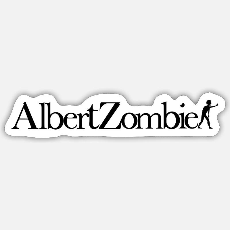 Albert Zombie - Sticker taille S (10 x 10 cm) - blanc mat