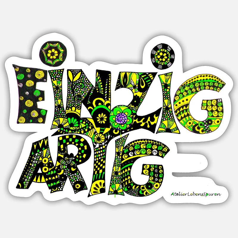Einzigartig Sticker Größe S (10 x 10 cm)