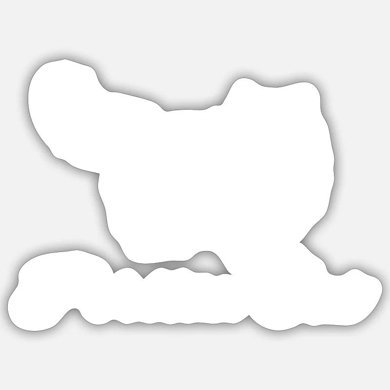 chat persan Sticker taille S (10 x 10 cm)