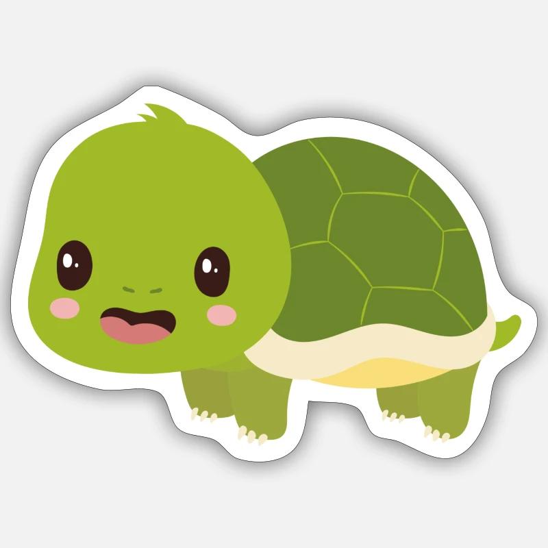 turtle - Sticker size S (10 x 10 cm) - white matte