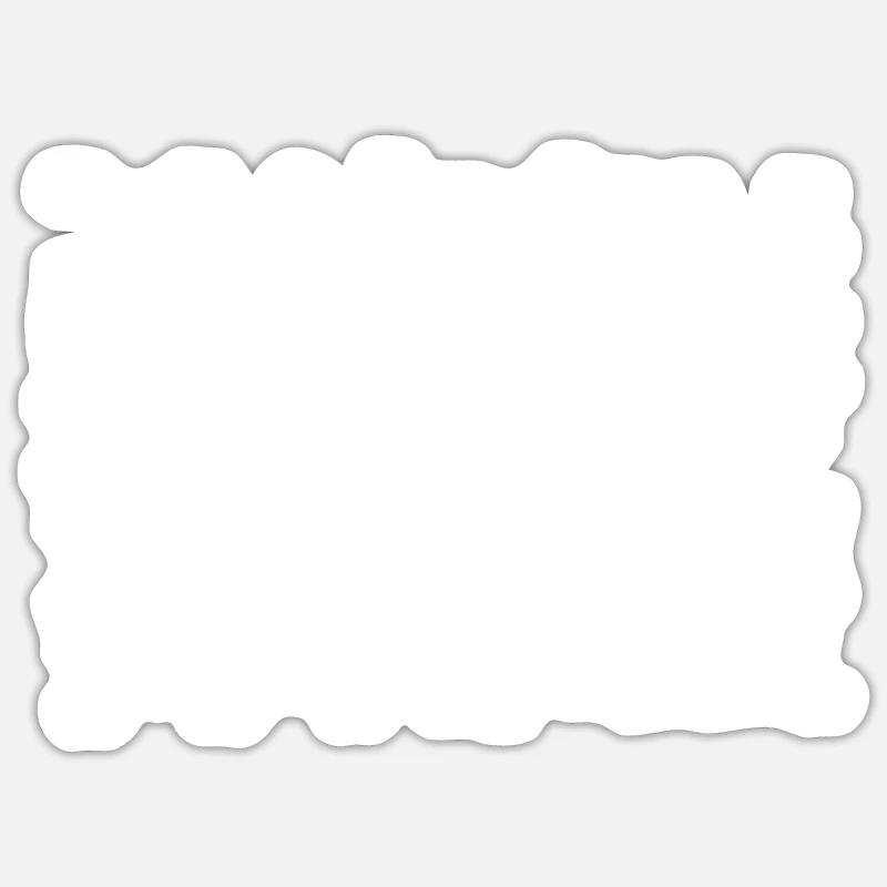 Wohnmobile klein weiss querformat Sticker Größe S (10 x 10 cm)