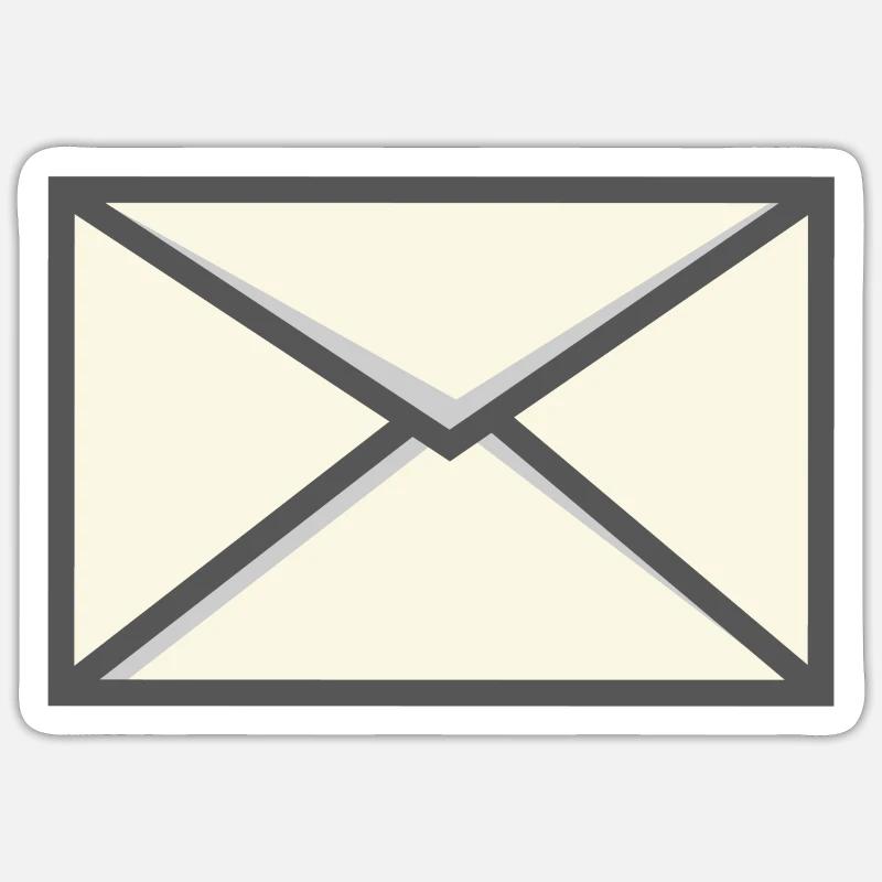 letter - Sticker size S (10 x 10 cm) - white matte