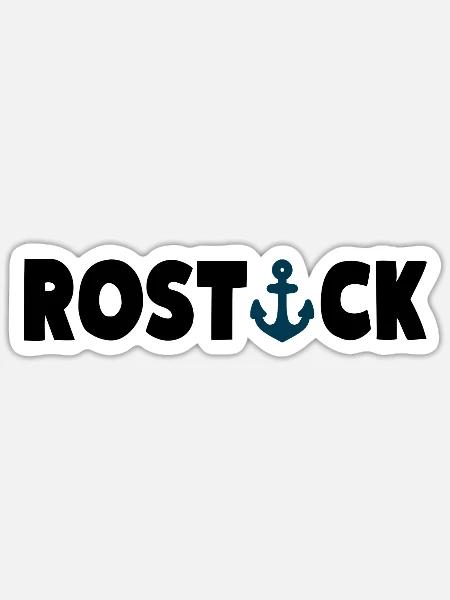 ROSTOCK Hansestadt Anker - Sticker Größe S (10 x 10 cm) - Mattweiß