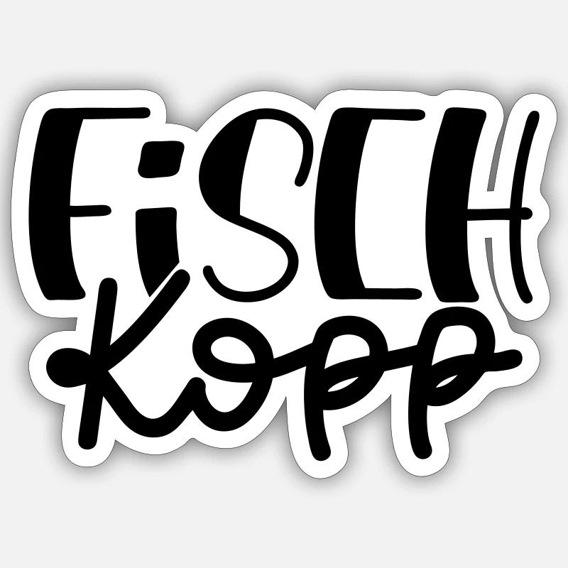 Fischkopp Sticker Größe S (10 x 10 cm)
