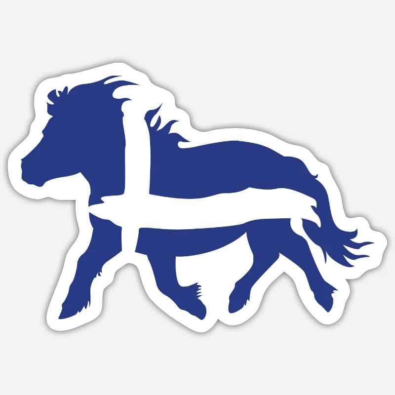 Conception du drapeau Shetty Power Sticker taille S (10 x 10 cm)