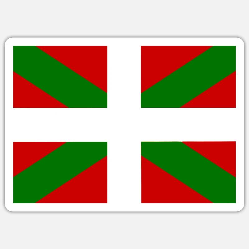 Pays basque - Sticker taille S (10 x 10 cm) - blanc mat