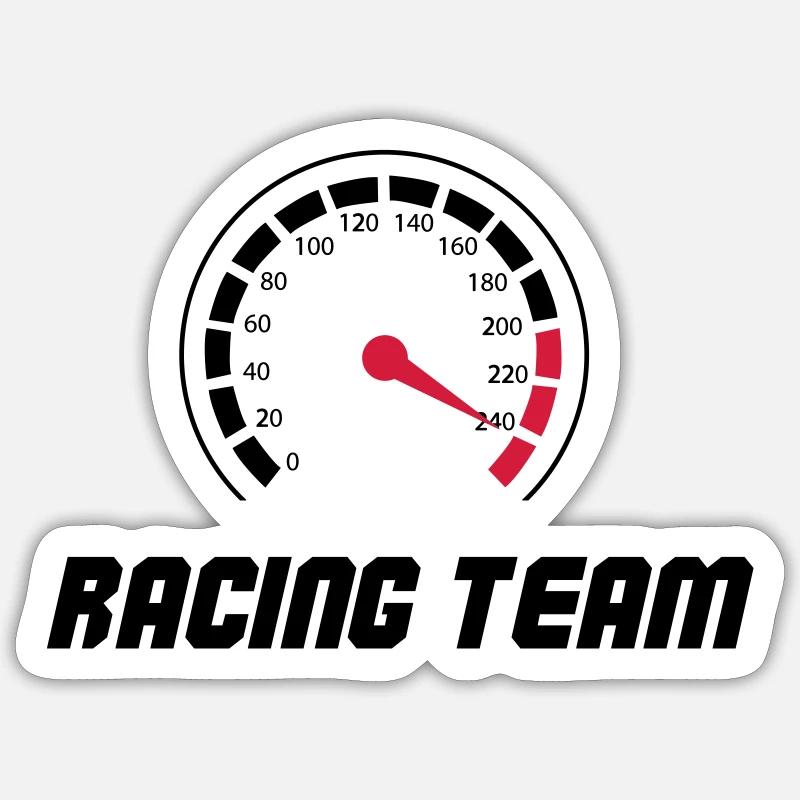 tacho racing team - Sticker size S (10 x 10 cm) - white matte