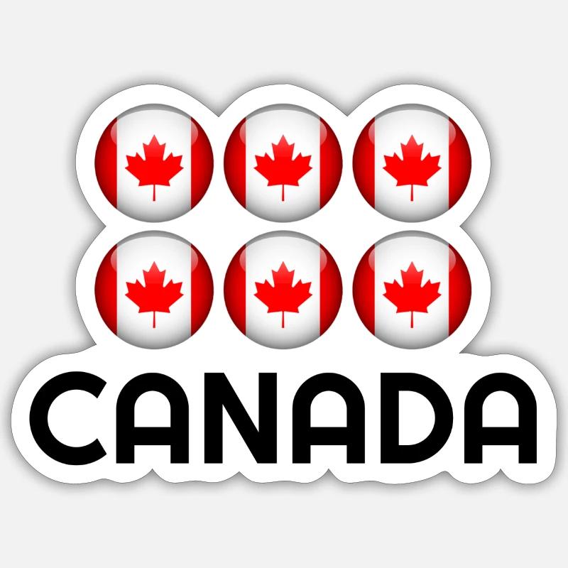 Canada, pays du Canada, drapeau du Canada, sweat à capuche Canada Sticker taille S (10 x 10 cm)