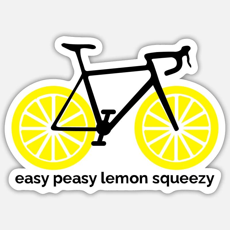 Peasy citron pressé - Sticker taille S (10 x 10 cm) - blanc mat