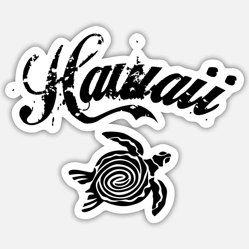 Hawaii turtle - Sticker size S (10 x 10 cm) - white matte