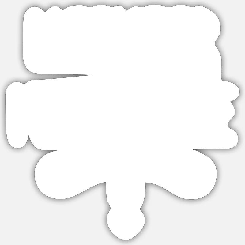 Meenzer Meedsche - Sticker Größe S (10 x 10 cm) - Mattweiß