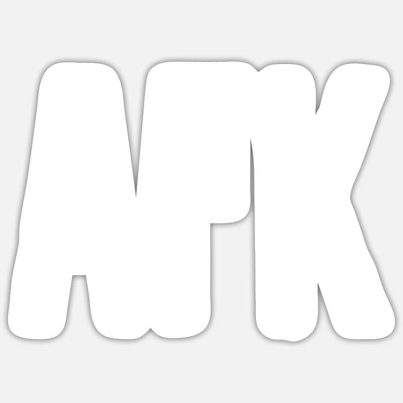 Afk - Sticker taille S (10 x 10 cm) - blanc mat