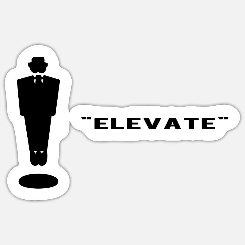 Elevate - Sticker Größe S (10 x 10 cm) - Mattweiß
