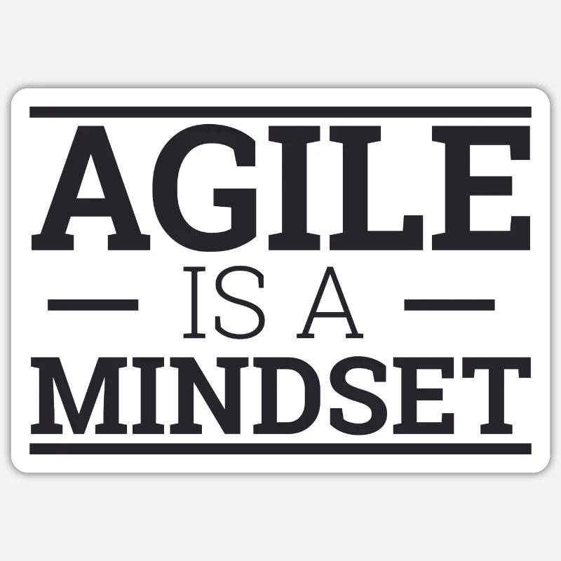 « Agile Mindset » | « Scrum Master » - Sticker taille S (10 x 10 cm) - blanc mat