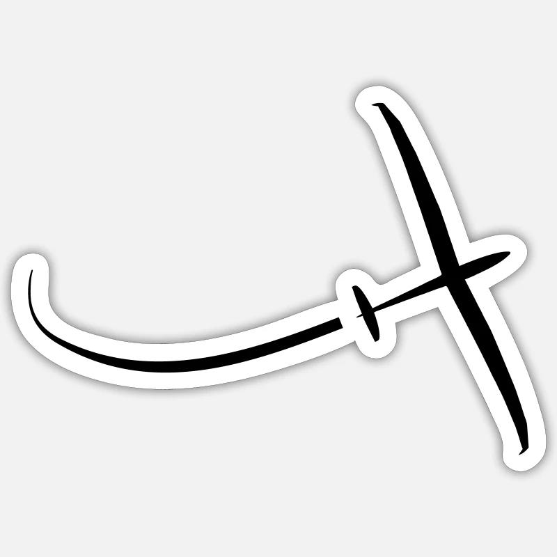 Glider Gliding Glider Glider Pilot Pilot Sticker size S (10 x 10 cm)
