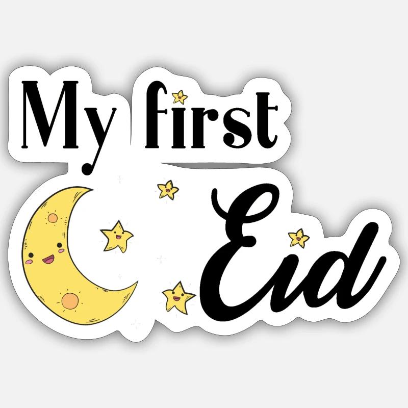 My first Eid - Sticker Größe S (10 x 10 cm) - Mattweiß