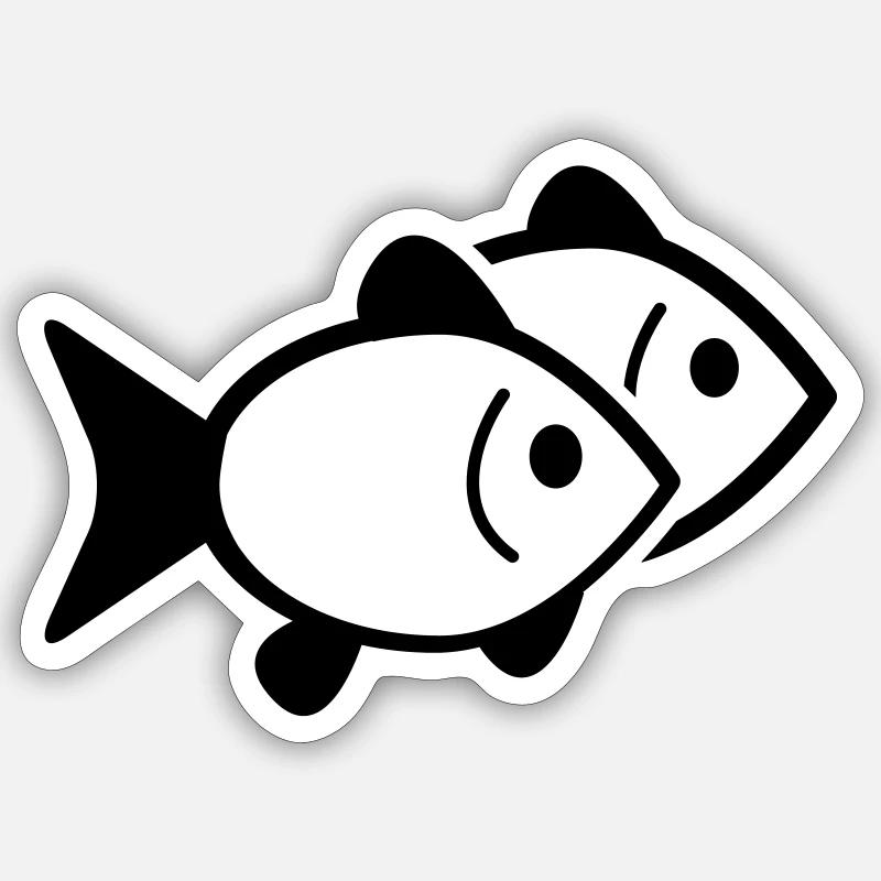 Pisces - Sticker size S (10 x 10 cm) - white matte