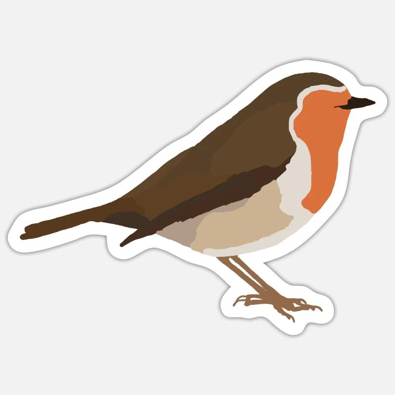 robin Sticker size S (10 x 10 cm)