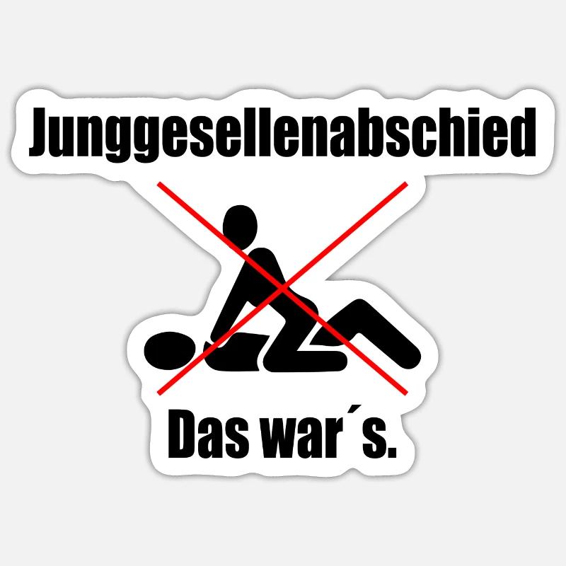Junggesellenabschied Das Wars - Sticker Größe S (10 x 10 cm) - Mattweiß