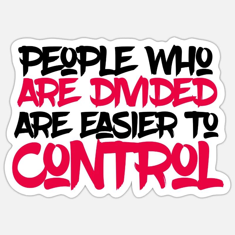 Divide and conquer - Sticker size S (10 x 10 cm) - white matte