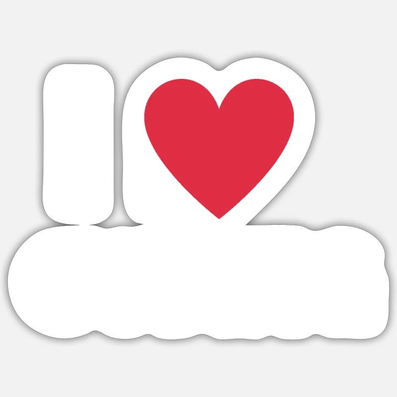 Ich liebe Coding - Sticker Größe S (10 x 10 cm) - Mattweiß
