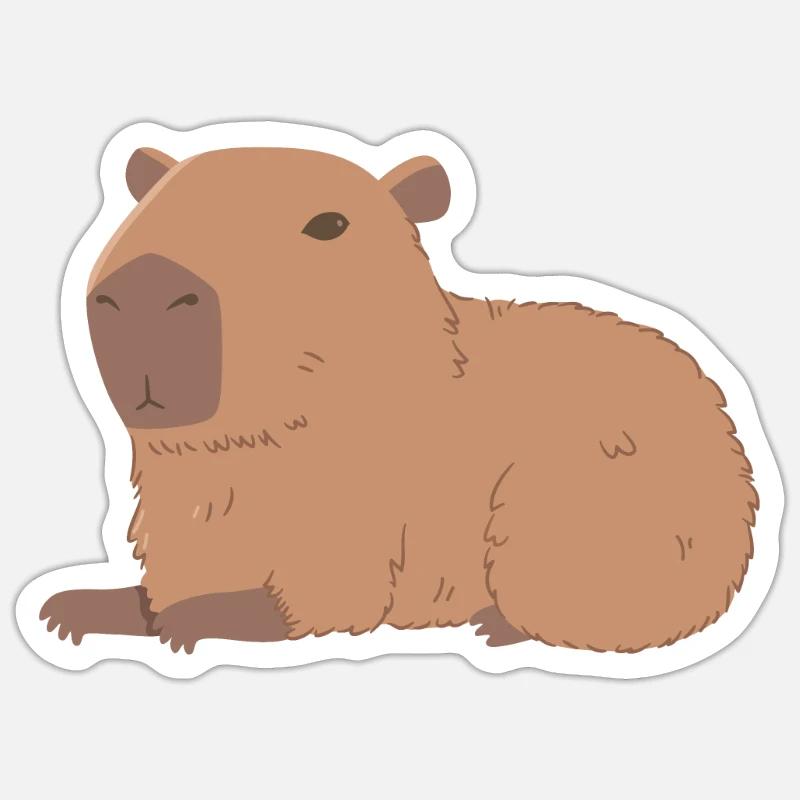 Resting Capybara Sticker size S (10 x 10 cm)