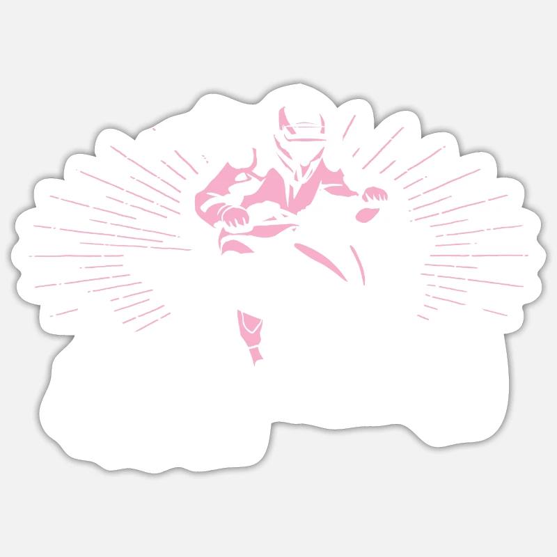 Quad - Sticker Größe S (10 x 10 cm) - Mattweiß