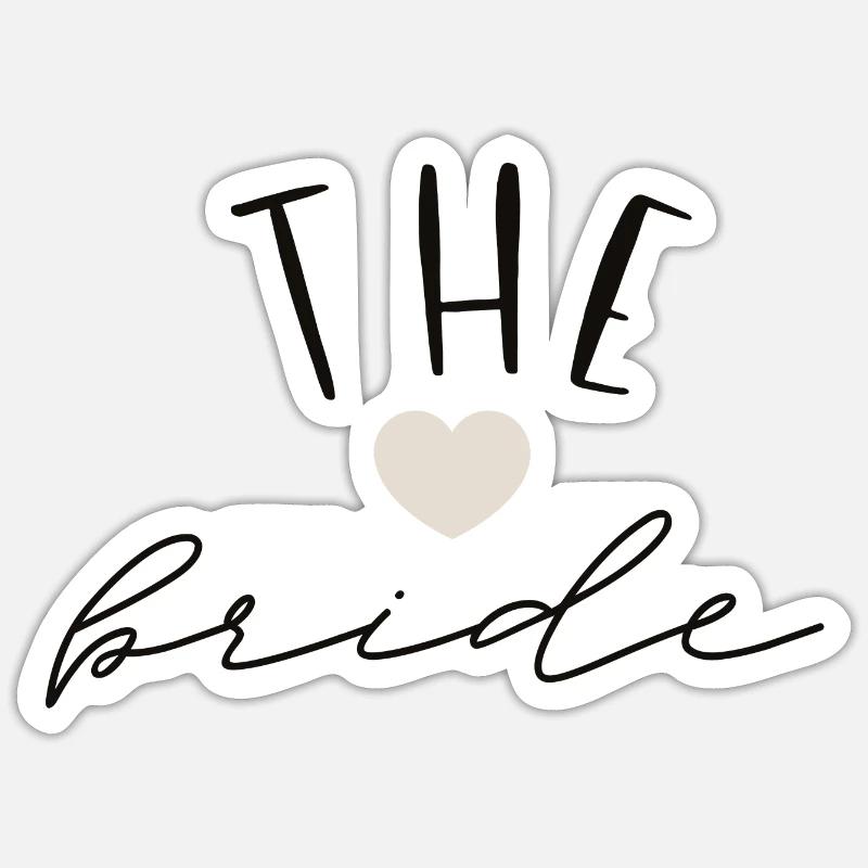 The bride - Sticker Größe S (10 x 10 cm) - Mattweiß