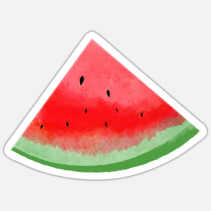 Pastèques aquarelle Sticker taille S (10 x 10 cm)