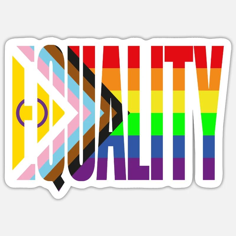 Égalité - Sticker taille S (10 x 10 cm) - blanc mat